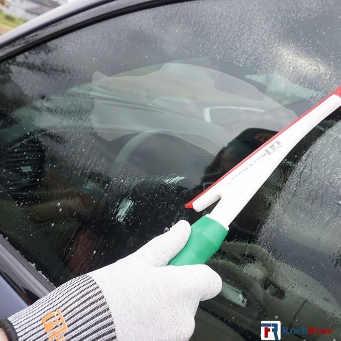 Doctor Stroke Squeegee: Auto Car Building Flat Glass Window Cleaning Wiper - Flat Glass Tint Vinyl Car Wrapping Scraper Windshield Wash Tool (Pack of 1, Red)