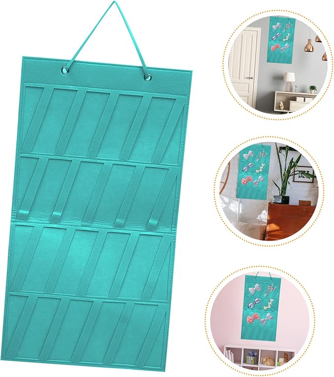 Hemoton Jewelry Tree Stand Organizer Wall Hanging Bag for Hair Bow Clips Headband Necklace Holder Accessories Organizer Space-saving Easy Access