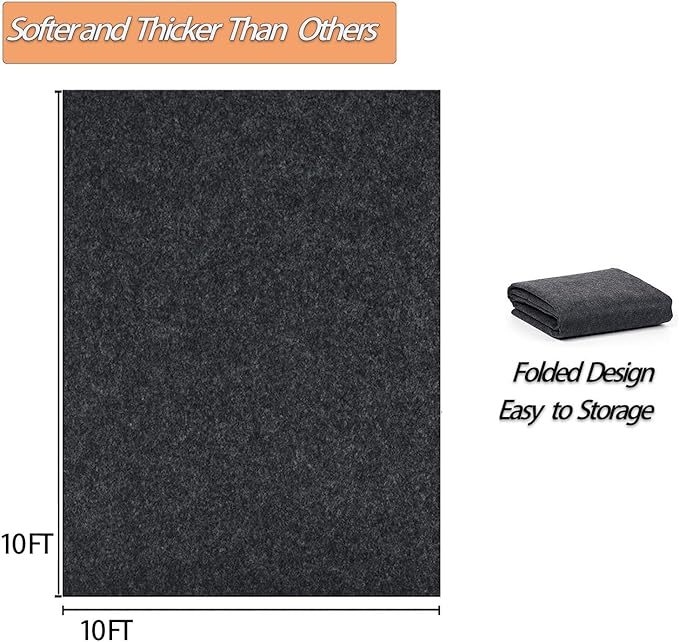 10 x 10 FT Outdoor Storage Shed Mat, Waterproof Storage Shed Flooring Mat, Anti-Slip Patio Furniture Floor Scratch Prevention Mat, Dustproof Outdoor Carport Mat