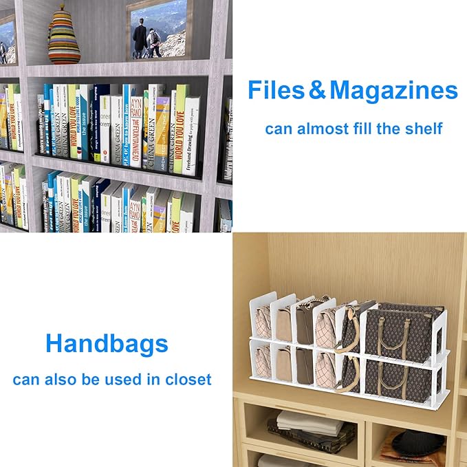 6 Pieces Upright Boards, Accessory Parts of Expandable File Folder Holder, Black