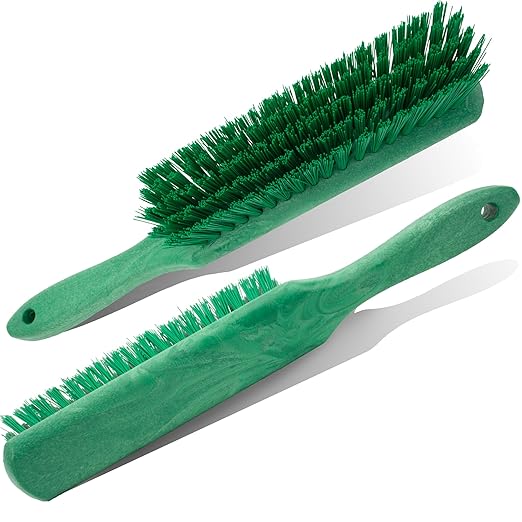 SPARTA Handheld Soft Counter Brush 8 Inch Bristle Span, Multi-Use Dust Brush with 5 Inch Handle for Tables, Countertops, and Delicate Surfaces, Polyester, Green, (Pack of 6)