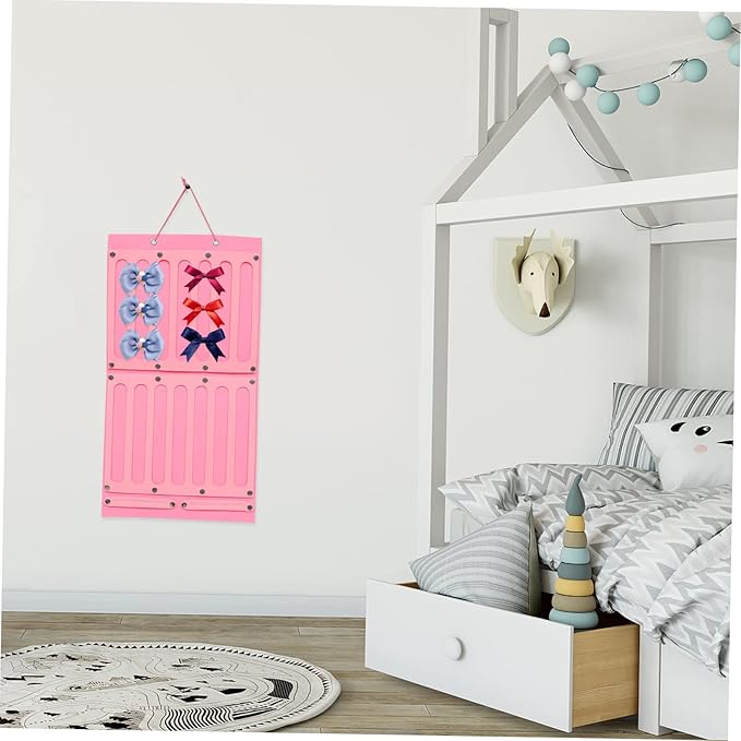 Alipis Hair Accessories Organizer for Girls Wall Hanging Bow Holder and Headband Storage Display Felt Hair Clip Rack for Room Neat and Tidy