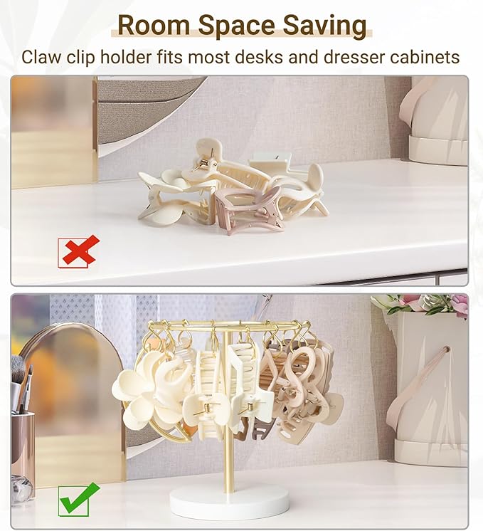 Dahey Hair Clip Organizer and Hair Bows Organizer for Girls Hair Accessories Organizer Bedroom Bathroom College Dorm Room Decor for Women and Girls