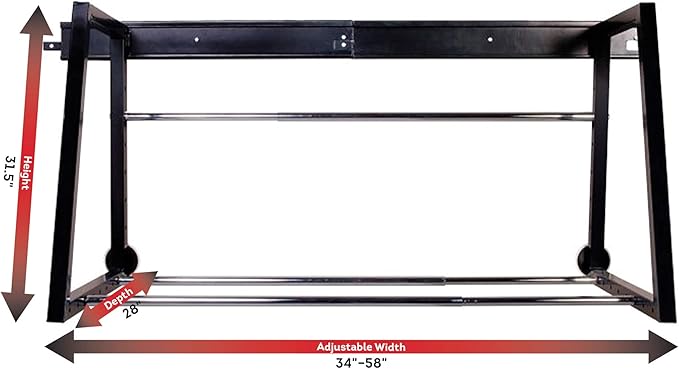 HyLoft 01000 Heavy Duty Adjustable Garage Wall Multi-Tire Rack Storage, Black