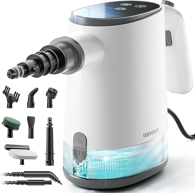 Handheld Steam Cleaner, Pressurized 15s Instant Heat Steam Cleaner for Home, Upgrade 650ML Tank, Lightweight Portable Steamer for Cleaning Kitchen, Grout, Furniture, Couch, Car and Bathroom