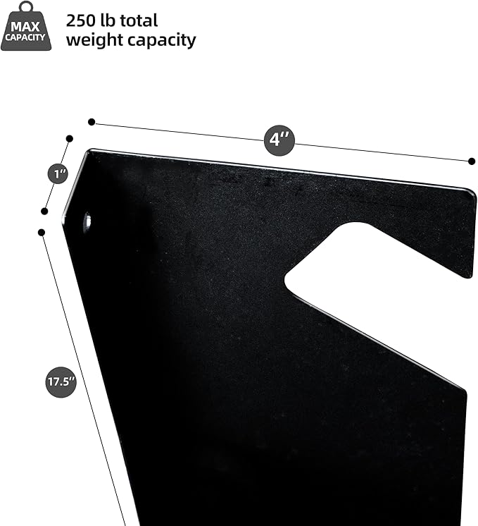 CZWL&HG Garage Tool Organizer Wall Mount – Heavy-Duty Solid Steel Rack for Shovels, Rakes, Long-Handled Tools – Horizontal Shed/Yard Storage Holds 250 lbs with Rustproof Mounts