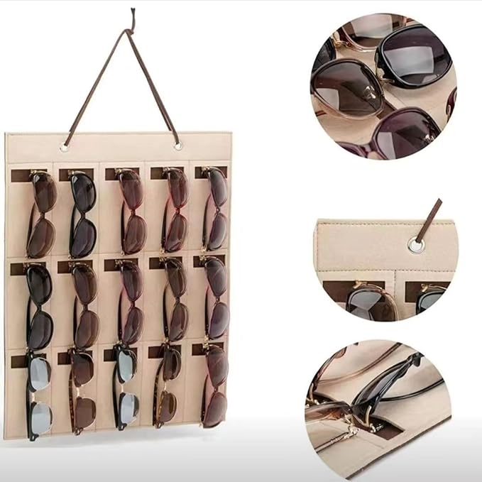 Hanging Claw Clip Organizer for Women Large Capacity Hair Bows Holder Hair Accessories Storage for Sunglasses, Hair Clips, Jewelry, Headbands, Claw Clips Organizer