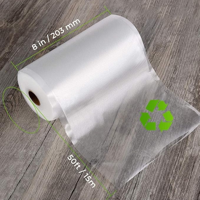 Vacuum Sealer Bags For Food: 6 Pack 3 Rolls 11" x 20' + 3 Rolls 8" x 20' - Commercial Grade BPA Free Bag Rolls - Durable Cut-to-Length Food Vac Bags for Sous Vide Cooking Puncture Prevention
