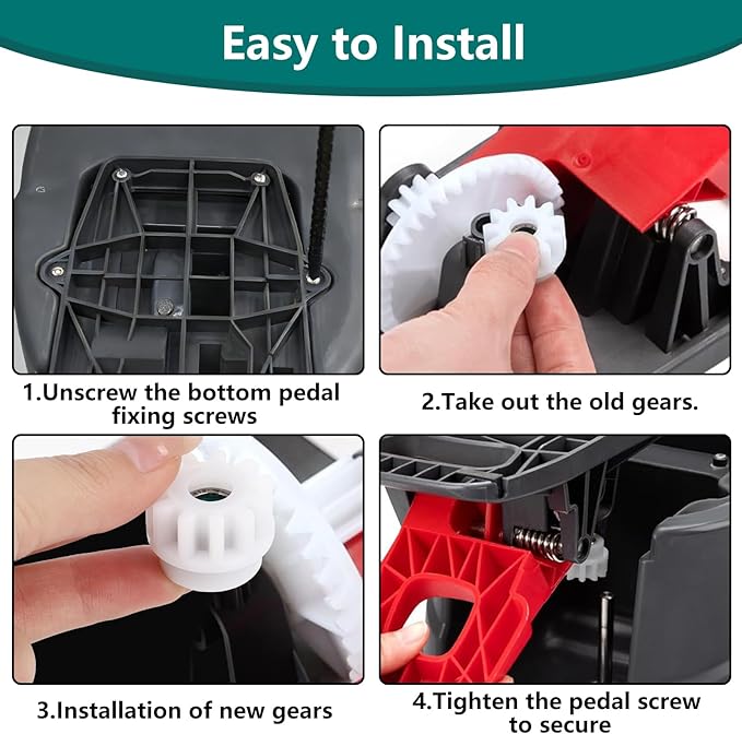 6Pcs Pedal Bearing Replacement for OCedar Mop Bucket, One Way Clutch Gear Sprockets Repair Compatible with Oceda/Vilida Spin Mop Bucket