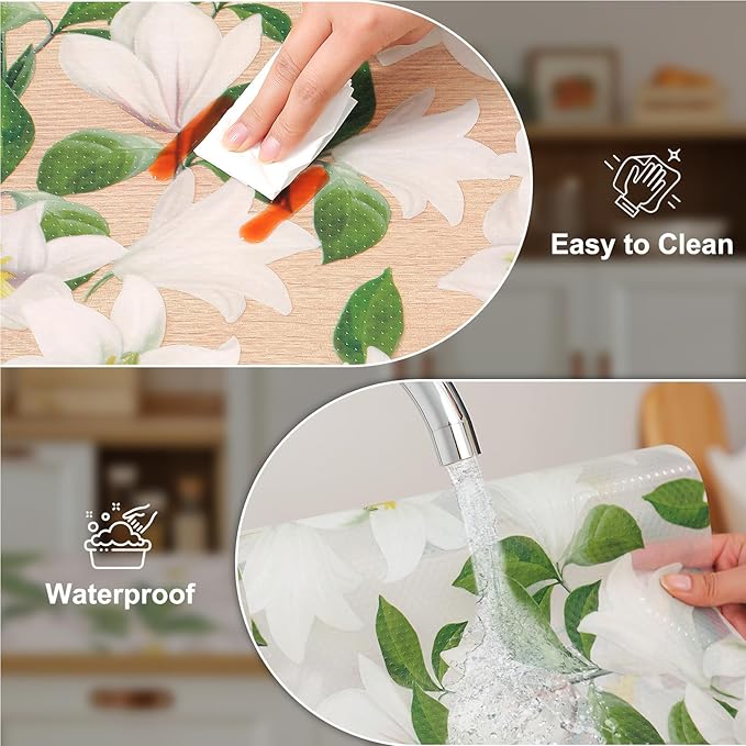 Cooyes Shelf Liner – Premium Non-Adhesive Cabinet & Drawer Liner for Kitchen – Waterproof Shelf Paper with Modern Pattern – Durable EVA Cabinet Mat – Easy to Cut （17.5" W x 360" L）