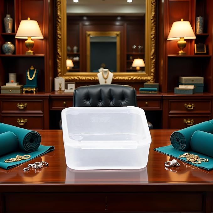 Square Clear Jewelry Storage Boxes Beads Crafts Case Containers-Reusable Plastic- 6x6x1.8cm Comfortable and Environmentally Professional Design Organization, Storage and Transport