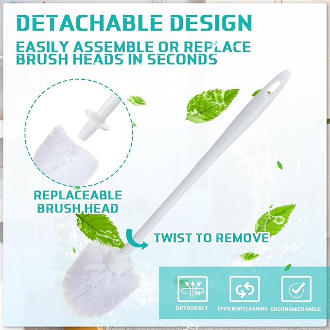 Tioncy 21 Pcs 14.2 Inch Toilet Brush Commercial Heavy Duty Toilet Bowl Cleaning Scrub Long Scrubber for Bathroom Cleaning Supplies