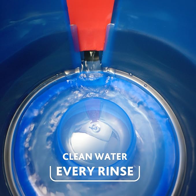 O-Cedar RinseClean Spin Mop & Bucket System | Clean with Water | Removes 99% of Bacteria