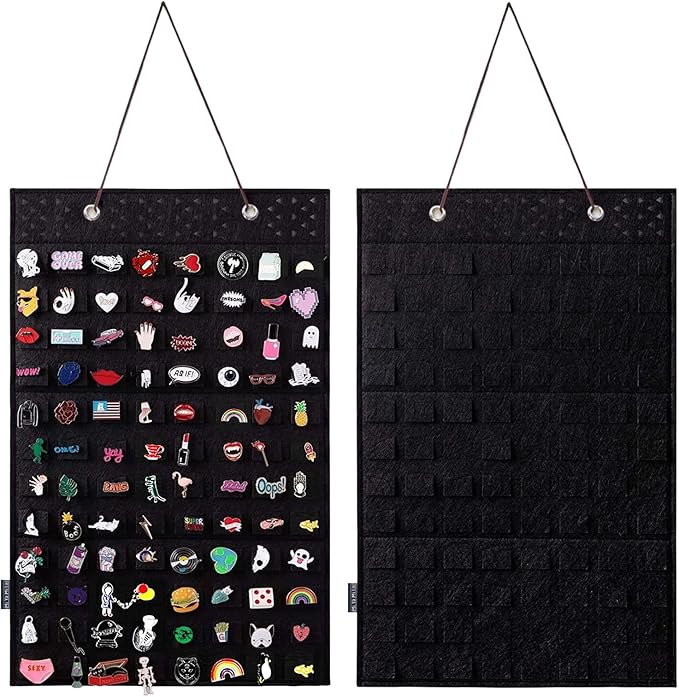 Collection Display Case - Wall Hanging Brooch Pin Organizer - Pin Collection Storage Holder