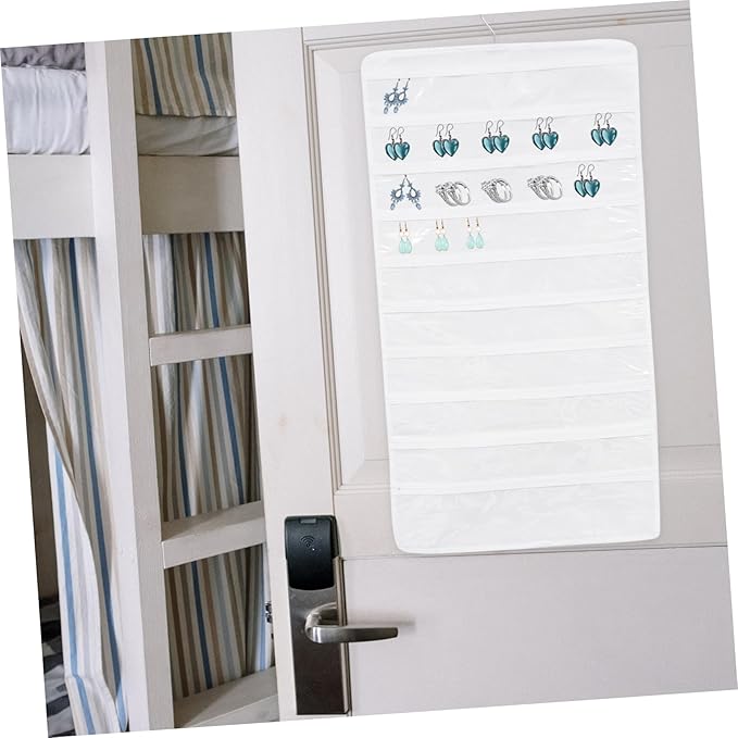 Vaguelly Hanging Sundries Storage Bag Dual-sided Transparent Jewelry Organizer for Accessories Travel-friendly Design Neat and Tidy Storage