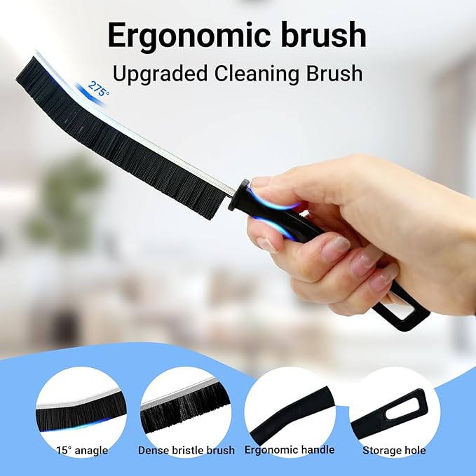 Gap Cleaning Brush-Multifunctional Crevice Cleaning Brush Tool for Deep Cleaning Tight Spaces, Kitchen, Bathroom, Window Frames, Sinks, Vehicle, Faucets, Toilet,Pet Hair Removal,(6Pcs)