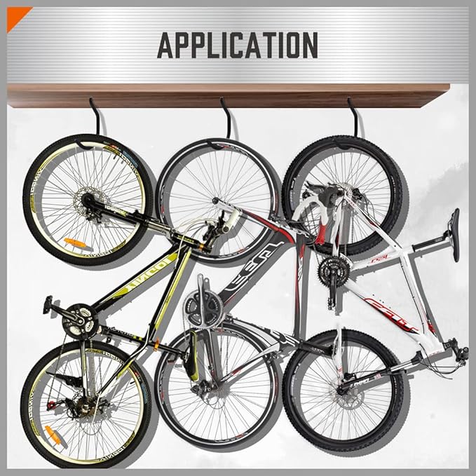 HORUSDY 6-Pack Heavy Duty Garage Storage Hooks, 6" Utility Wall Hooks for Tools, Ladders, Bikes, Hoses & Cords – Steel Garage Organizer Hooks for Wall Mount Storage Systems