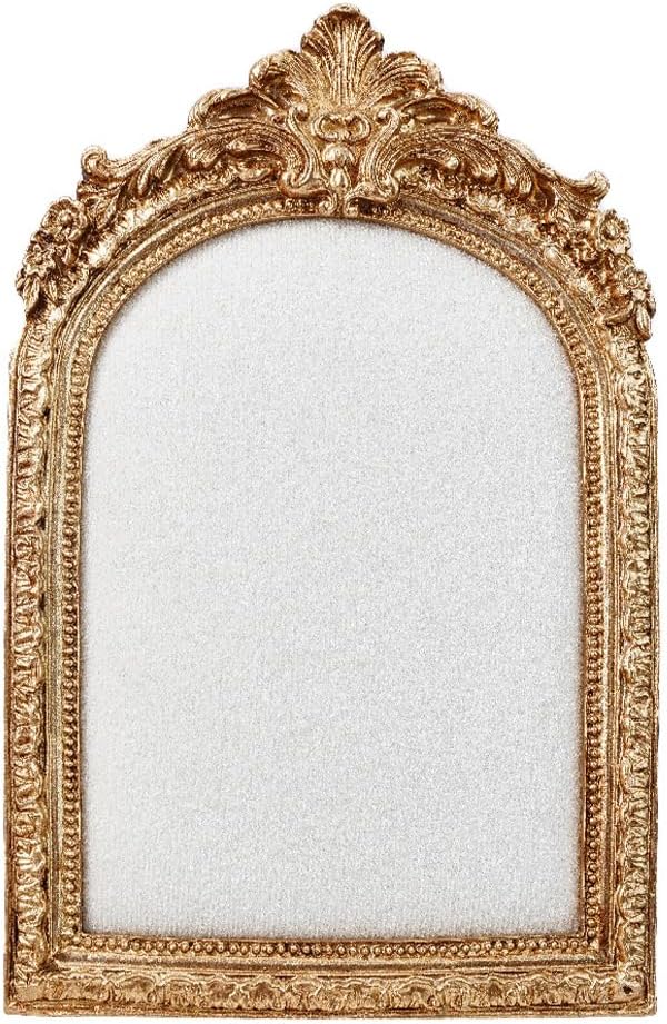 Vintage Frame Jewelry Stand, Gold Resin Photo Frame Earring Necklace Ring Organizer for Woman Engagement Wedding Collectibles (Small)