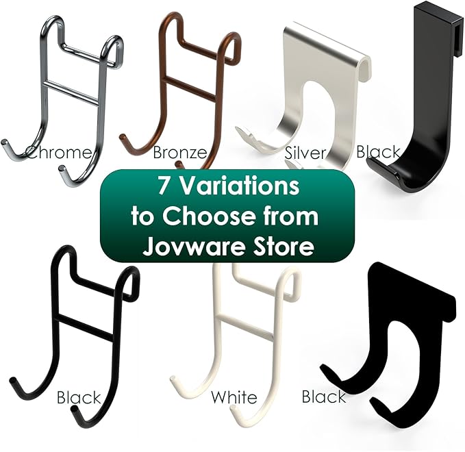 Shower Caddy with Hooks - Heavy Duty Rustproof Helmet Fence Hooks for Wire Shelves - 8 Pack Silver
