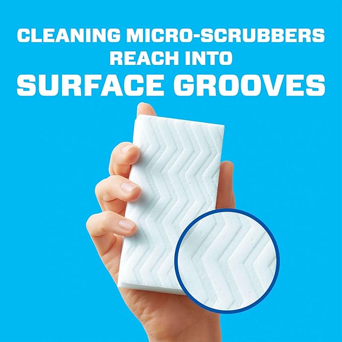 Mr. Clean Magic Eraser Original Cleaning Pads, Multi Purpose Cleaner, Bathroom Cleaning Supplies, All Purpose Cleaner, White, 6 Count (Pack of 6)
