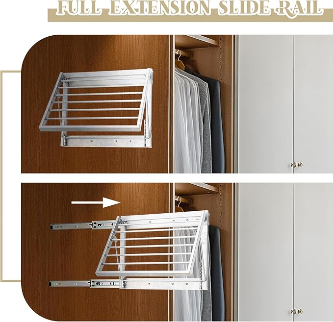 Blulu 2 Pcs 13.8'' Sliding Tie Rack for Closet, 60 Tie Pull Out Belt Hanger Wall Mounted Extending Metal Belt Organizer, Silver
