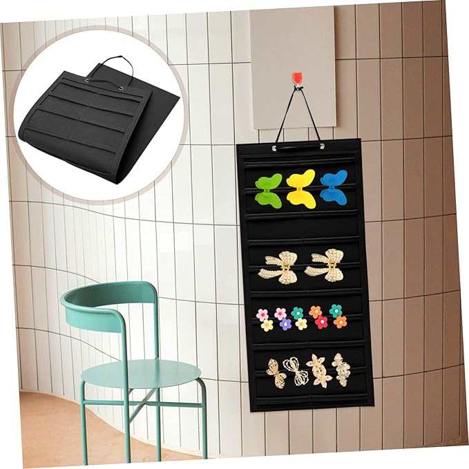 PRETYZOOM Wall Hanging Hair Accessories Organizer for Girls Display Rack for Hair Clips Bows and Sunglasses for Home Decor and