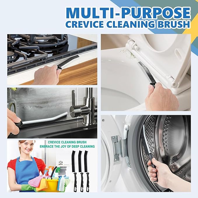 Hard Bristle Crevice Cleaning Brush-Thin Gap Cleaning Brush, Small Cleaning Brush, Grout Brush, Kitchen Brush, Cleaning Tools for Toilet, Bathroom, Home, Bathtub, Sink, Household, Window
