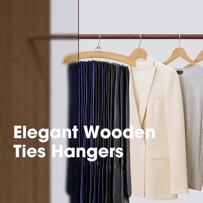 Tie Hanger 24 Hooks Tie Racks For Men Closet, Tie Rack With Upgraded 360°Rotating,Tie Hangers For Men,Tank Top Hanger,Neck Tie organizer,Belts Scarves Accessories for Bras,Tank Tops,Camisoles…