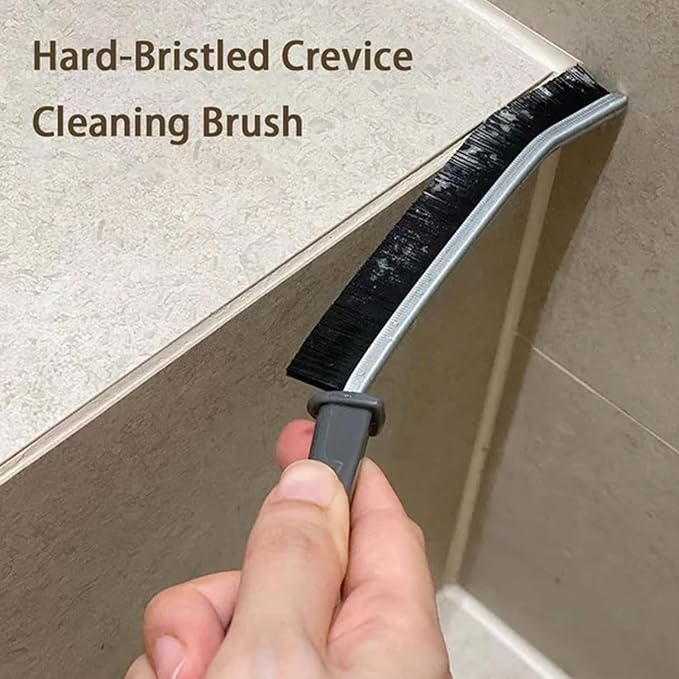 Crevice Cleaning Brush, Hard Bristle Small Cleaning Brushes, Grout Cleaner Brush, Toilet Brush, Scrub Brush for Shower Tile, Skinny Gap Cleaning Tools for Household Use, Bathroom, Kitchen (3)