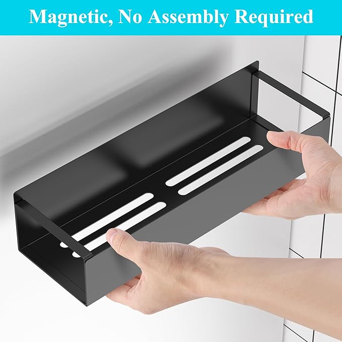 Metal Magnetic Water Bottle Holder for Refrigerator, Cup Holder Organizer for Stanley and Tumbler for Kitchen, 4 Pack, Jet Black