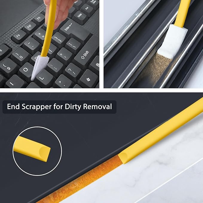 40pcs Crevice Cleaning Brush Tool, Disposable Toilet Brush for Toilet Seat Gaps, Crack and Crevice Cleaner Tool (Orange)