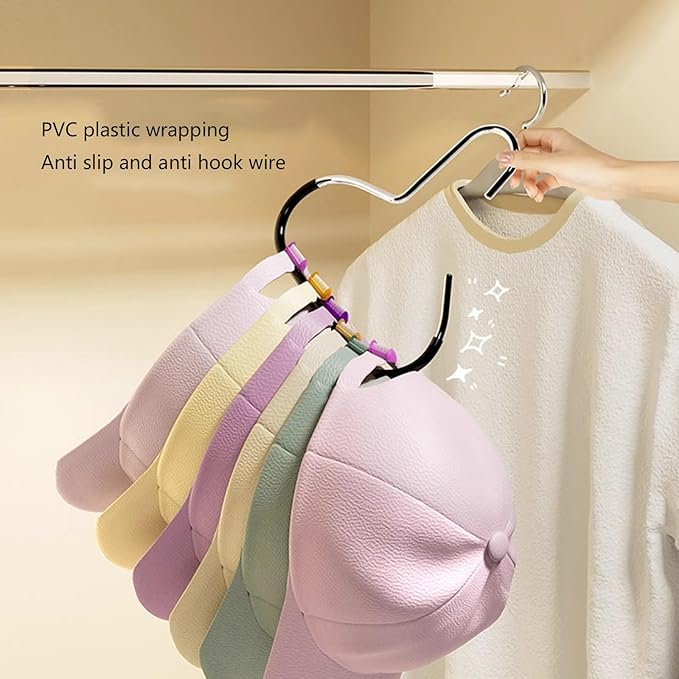 Open Rings Designs Hanger Scarf Hangers Nonslip Belt Organizers for Wardrobe Storage.White.Approx.14x15cm