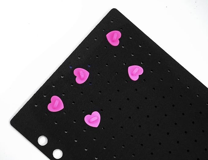 Enamel Pin Display Book Collection Trading Book Portable Brooch Pins Holder Storage Organizer Case Zippered (Purple Heart Lace)
