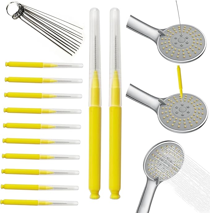 Multiplesize Showerhead Cleaner Tools, Shower Head Cleaning Brushes Small Hole, Handheld Showerhead Cleaner Anti-Clogging Cleaning Brush for Bathroom Small Hole Gap Nozzle Window Slot