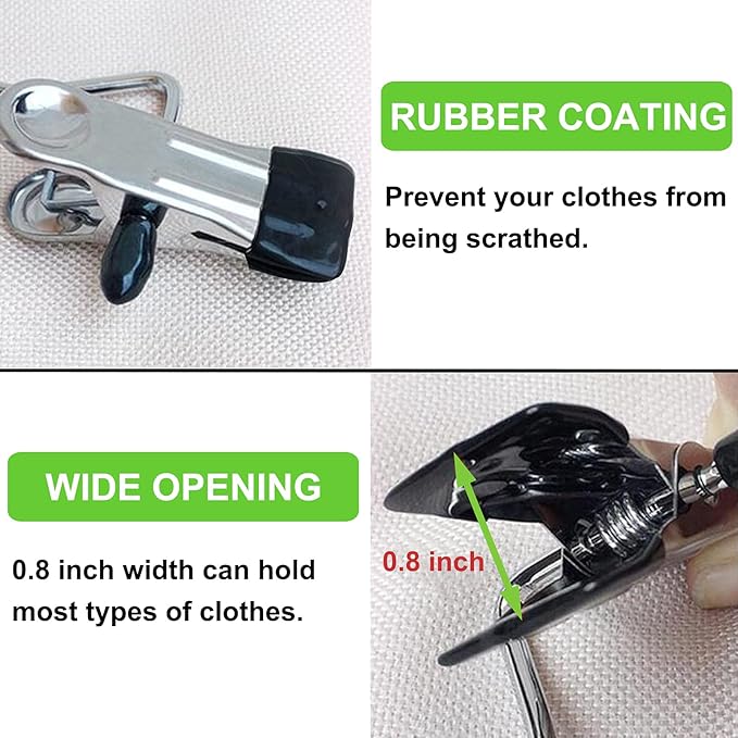 Boot Hangers Clips, 100 Pack Black Laundry Hooks Hanging Clips Clothes Pins Closet Hanger Organizer Clamps Socks Towel Clips