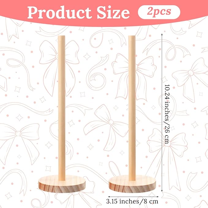 2 Pcs Scrunchie Holder Stand Hair Tie Organizer 15-20 Scrunchies Hair Accessories Organizer Storage Display Modern Vertical Hairs Tie Display for Women Girls Bedroom Decor Bathroom