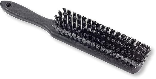 SPARTA Handheld Soft Counter Brush 8 Inch Bristle Span, Multi-Use Dust Brush with 5 Inch Handle for Tables, Countertops, and Delicate Surfaces, Polyester, Black