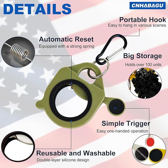 Zip Tie Holder Organizer Cable Tie Organizer Holder for Tool Belt Strong Efficient Solution for Electrician Zip Ties Holder Reusable Portable Safety(Green, 4 Pack)