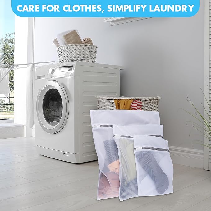 4 Pack Mesh Laundry Bags for Delicates, Laundry Bags Mesh Wash Bags (4x Large), Lingerie Bags for Washing Delicates, Garment Bag for Washing Machine