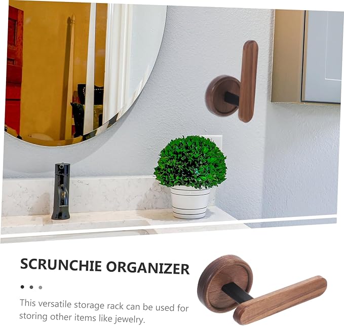 Scrunchie Holder Stand Wall Hair Accessories Organizer Wooden Scrunchie Storage Versatile Jewelry Rack