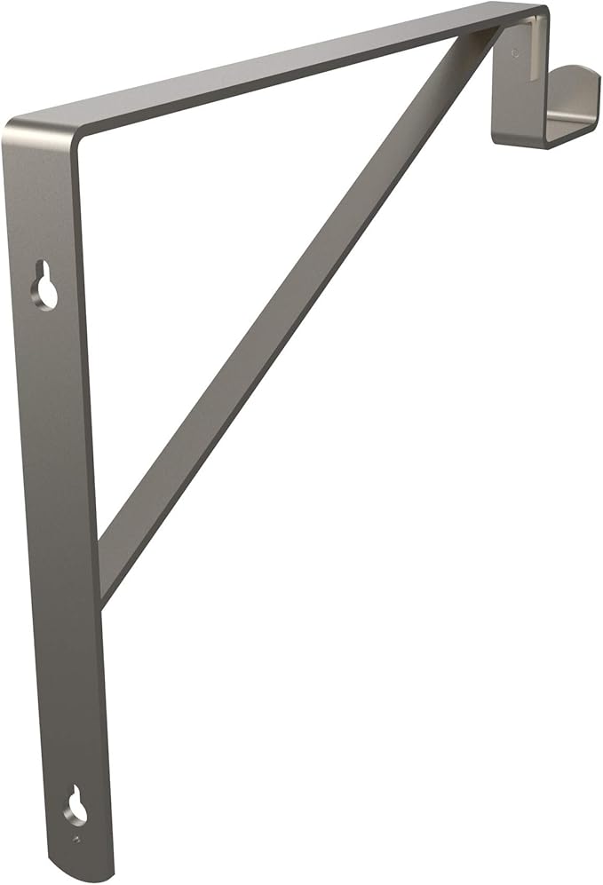 ClosetMaid SuiteSymphony Closet Bracket for Center Rod and Shelf Support, Add On Accessory, Satin Nickel