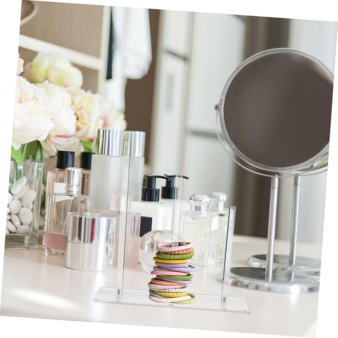 Hair Tie Storage Rack Acrylic Hair Accessories Organizer Scrunchie Display Stand Scrunchie Holder Hairband Organizer for Girls