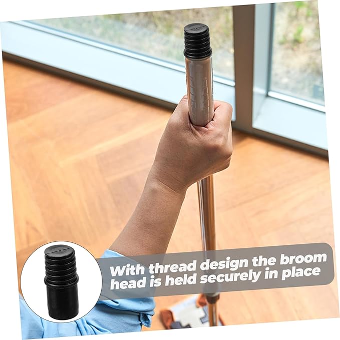 Threaded Handle Adapter Tips for Broom and Mop Extension Poles Replacement Compatible with Telescoping Cleaning Tools 1.81X0.78 Inch Durable Connector