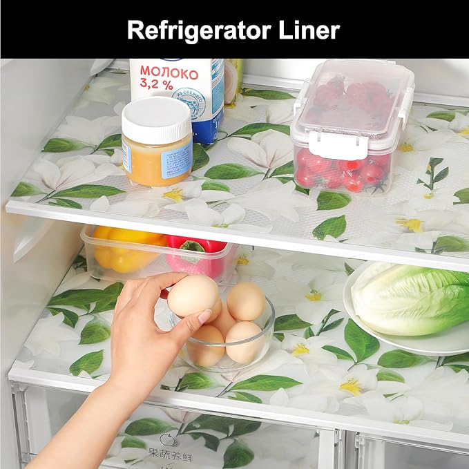 Cooyes Shelf Liner – Premium Non-Adhesive Cabinet & Drawer Liner for Kitchen – Waterproof Shelf Paper with Modern Pattern – Durable EVA Cabinet Mat – Easy to Cut （24" W x 120" L）