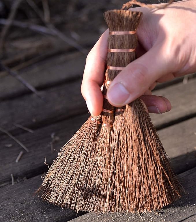 KAKURI Bonsai Broom Brush Large 6.3" Professional Gentle Big Broom, Japanese Bonsai Tool