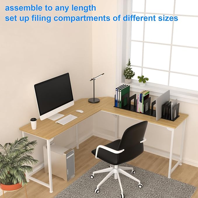 6 Pieces Upright Boards, Accessory Parts of Expandable File Folder Holder, Black