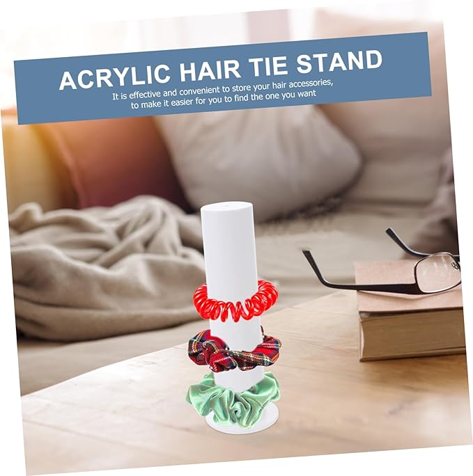 Hair Ties Elastic Holder Organizer Acrylic Scrunchie Holder Stand Hair Accessory Organizer Women