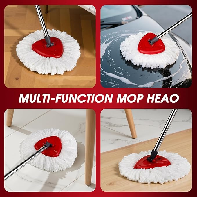 10 Pack Spin Mop Refills Head, Mop Heads Replacement for Spin Mop, Washable Microfiber Mop Replace Head Spin Mop, 360°Spinning Micro Replacement Mop Head for Easy House Cleaning Floor Mopping