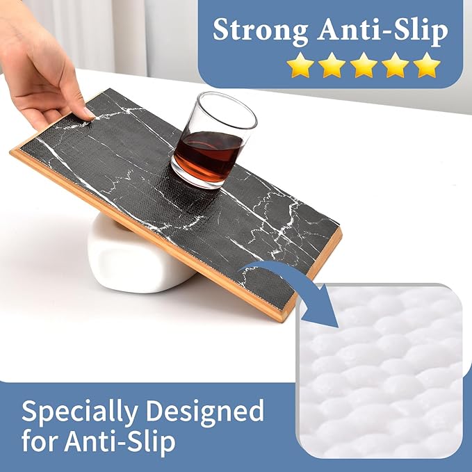 Drawer and Shelf Liner for Kitchen Cabinet: 23 in X 30 Ft Non Slip Waterproof Shelf Paper Non Adhesive Refrigerator Liners Black Marble Easy Liners for Bathroom with Knife Tape Measure