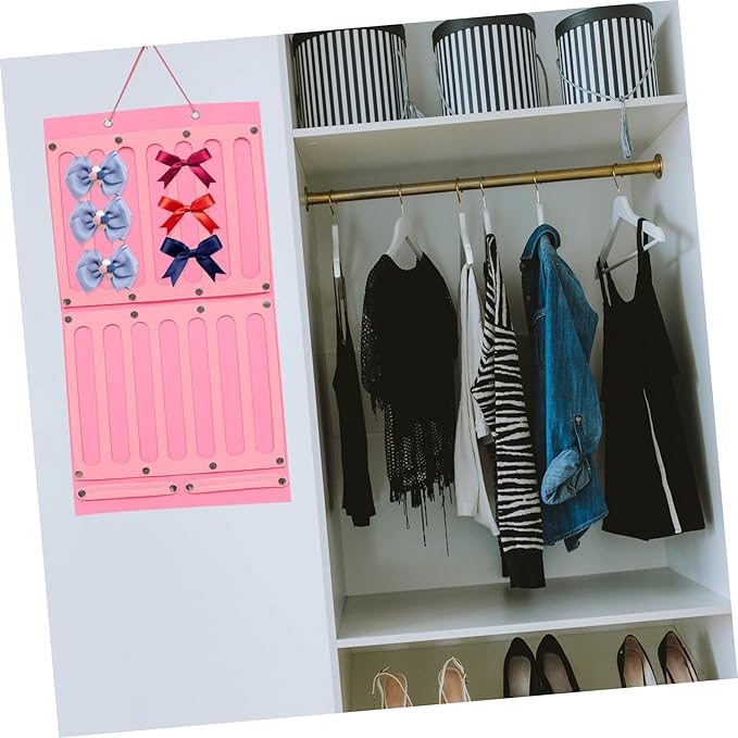 Alipis Hair Accessories Organizer for Girls Wall Hanging Bow Holder and Headband Storage Display Felt Hair Clip Rack for Room Neat and Tidy